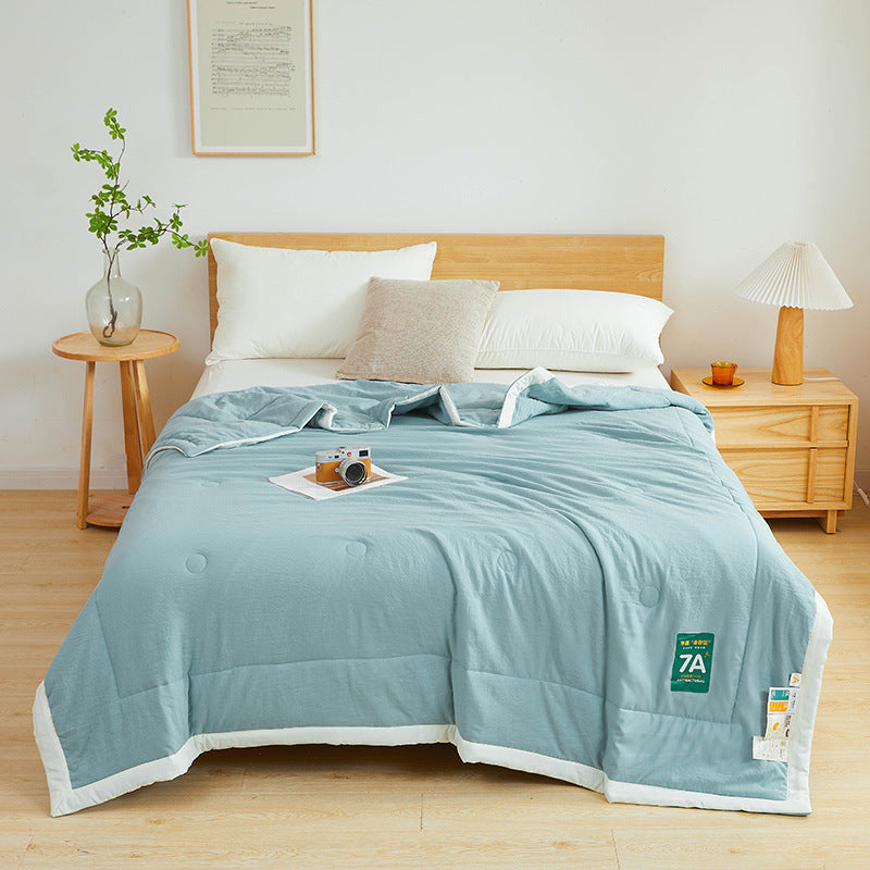 Antibacterial Cotton Quilt - Washable & Lightweight Summer Cooling Blanket