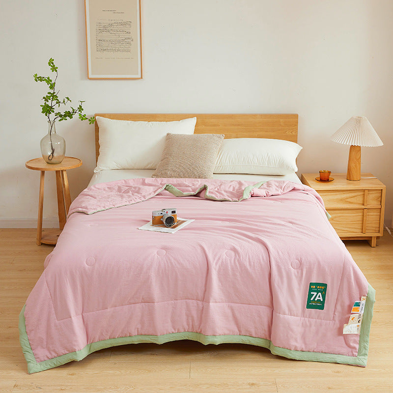 Antibacterial Cotton Quilt - Washable & Lightweight Summer Cooling Blanket
