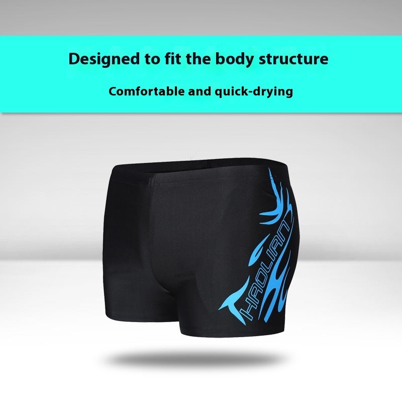 Boxer Men's Flame Quick-Drying Swim Trunks – Bold & Fast-Dry Swimwear