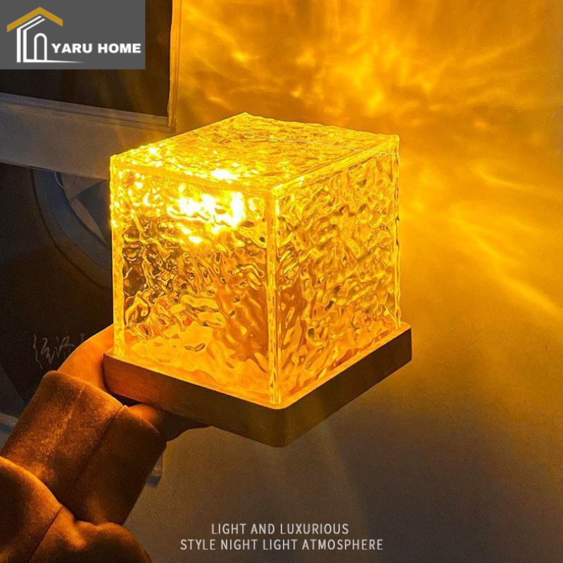 RGB Crystal Ripple Lamp – 16 Colors Ambient Light