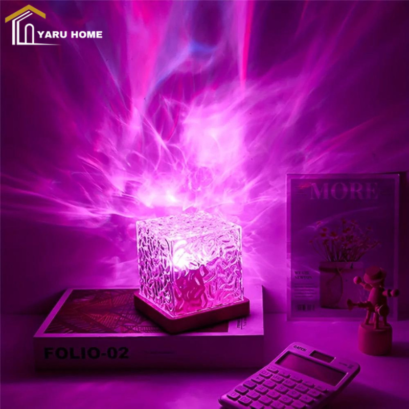 RGB Crystal Ripple Lamp – 16 Colors Ambient Light