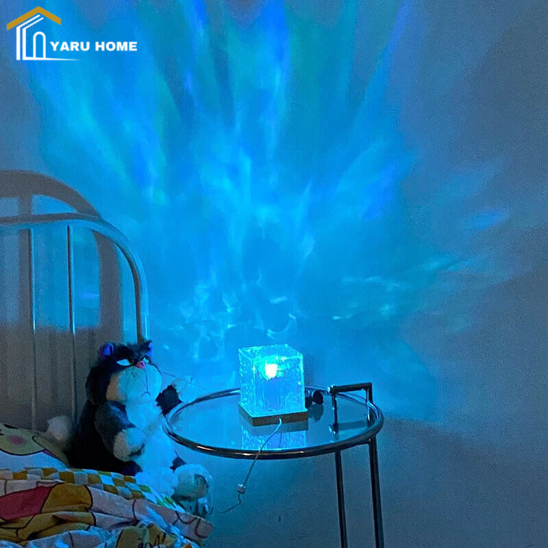 RGB Crystal Ripple Lamp – 16 Colors Ambient Light