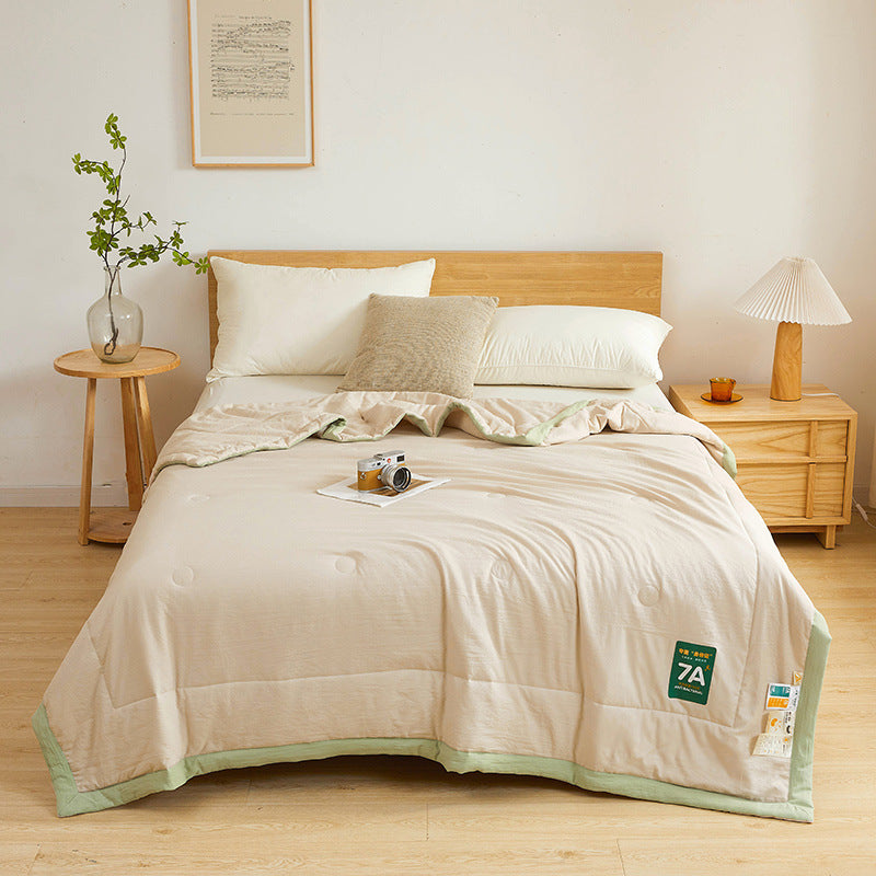 Antibacterial Cotton Quilt - Washable & Lightweight Summer Cooling Blanket