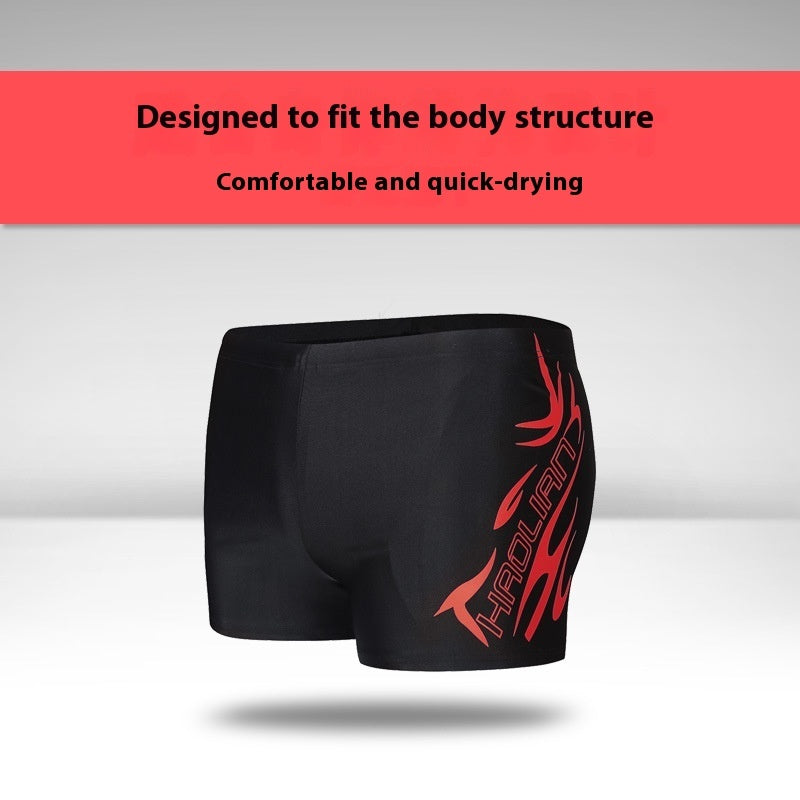 Boxer Men's Flame Quick-Drying Swim Trunks – Bold & Fast-Dry Swimwear