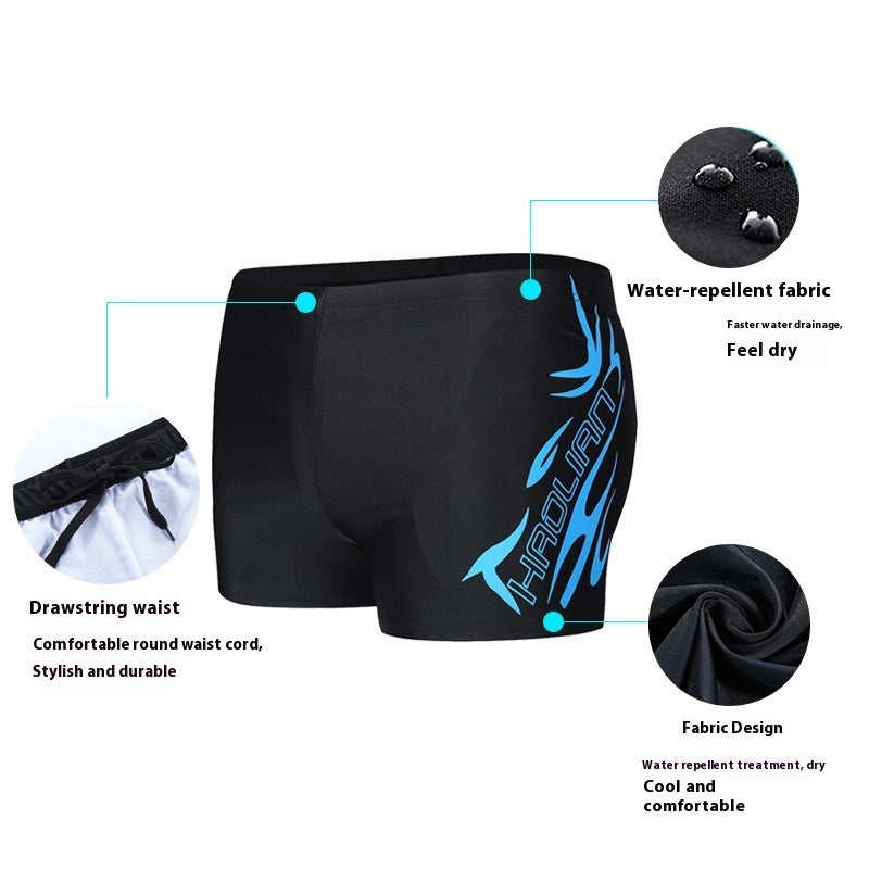 Boxer Men's Flame Quick-Drying Swim Trunks – Bold & Fast-Dry Swimwear