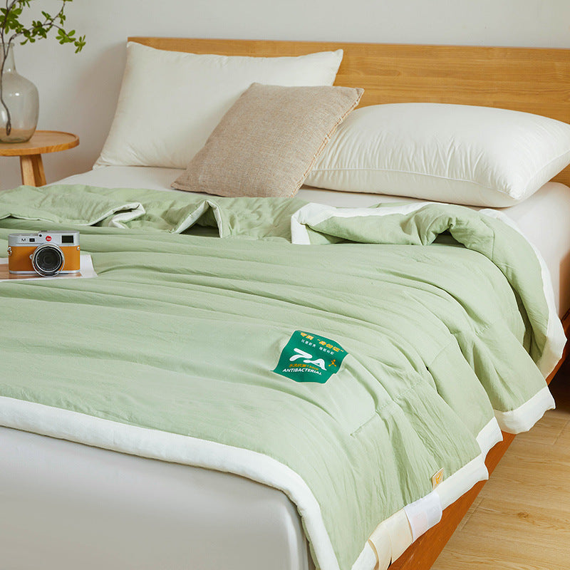 Antibacterial Cotton Quilt - Washable & Lightweight Summer Cooling Blanket