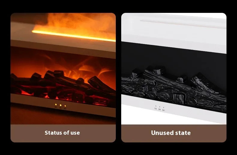New Flame Aromatherapy Machine Colorful Essential Oil Diffuser Home Large Fog Volume Flame Humidifier 3D Flame Fireplace Machine