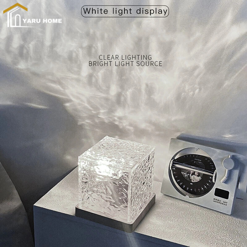 RGB Crystal Ripple Lamp – 16 Colors Ambient Light
