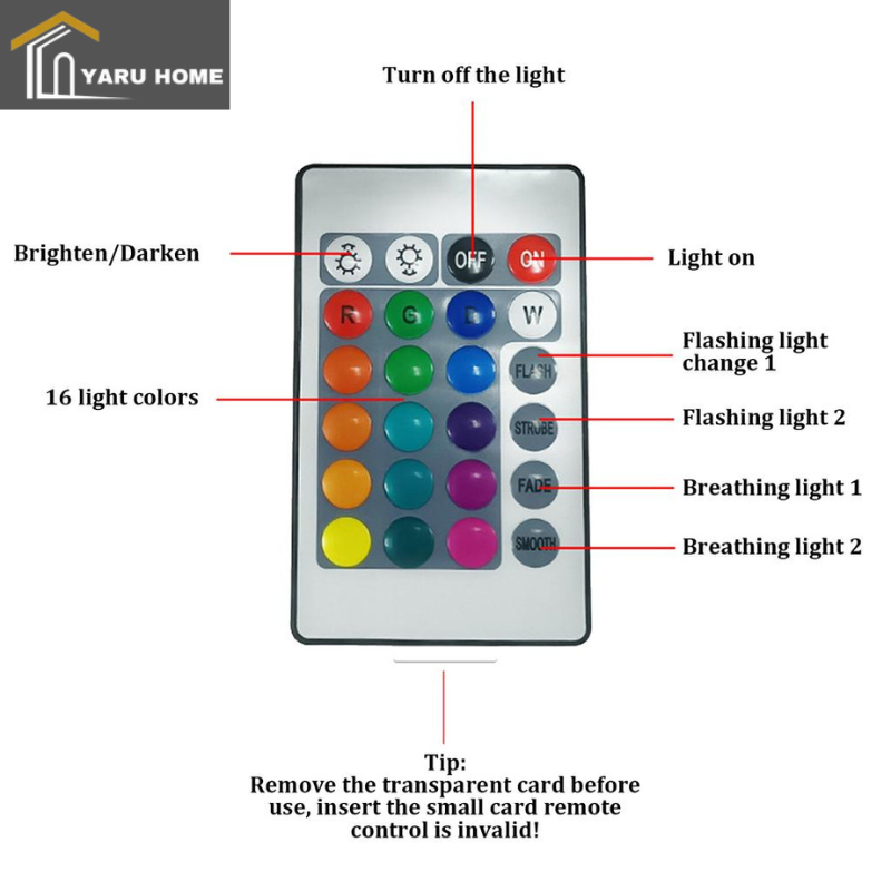 RGB Crystal Ripple Lamp – 16 Colors Ambient Light