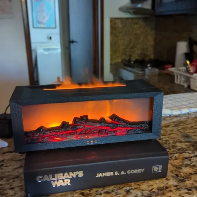 New Flame Aromatherapy Machine Colorful Essential Oil Diffuser Home Large Fog Volume Flame Humidifier 3D Flame Fireplace Machine