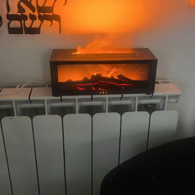 New Flame Aromatherapy Machine Colorful Essential Oil Diffuser Home Large Fog Volume Flame Humidifier 3D Flame Fireplace Machine